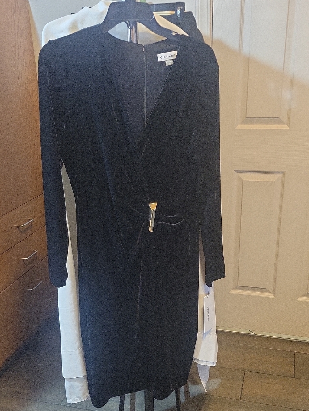 Calvin Klein Black Velvet Dress